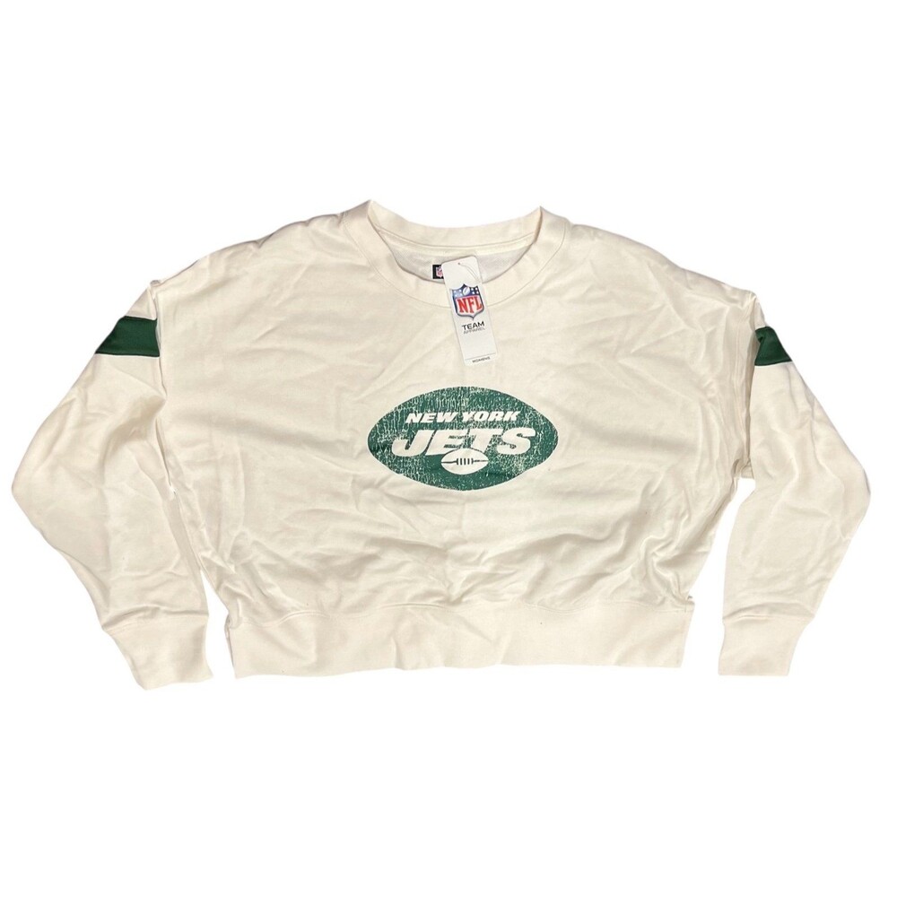 Women’s New York Jets Long-Sleeve Crop Sweatshirt (NWT) ~ Size: L